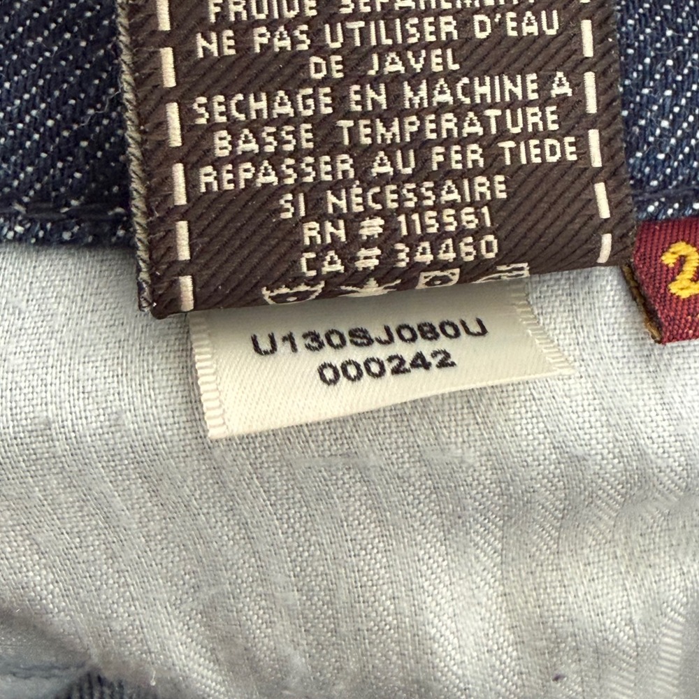 7 For All Mankind A Pocket Flare Jeans Dark Wash‎ Blue Denim Women's Size 26 - Picture 11 of 11